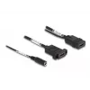 DeLOCK HDMI-kabel 4K 60 Hz met DC-voeding 2,1 x 5,5 mm 0,30 m paneelmontage
