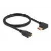 DisplayPort-verlengkabel DeLOCK 87073 1 m 90° links afgewinkeld