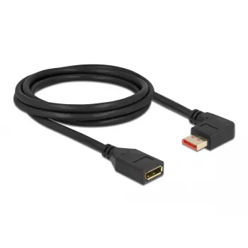 DisplayPort-verlengkabel DeLOCK 87075 2 m 90° links afgewinkeld