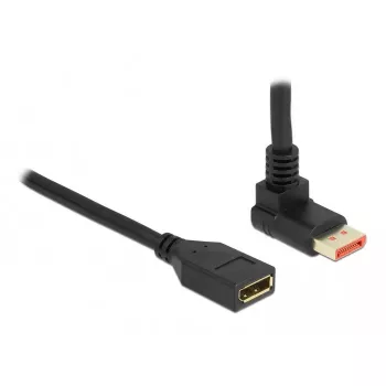 DisplayPort-verlengkabel DeLOCK 90° naar boven afgewinkeld 8K 60 Hz 1 m