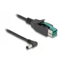 DeLOCK PoweredUSB-kabel stekker 12 V naar DC 5,5 x 2,5 mm stekker afgewinkeld 2 m