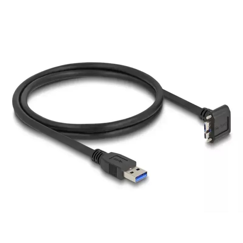 USB-kabel DeLOCK 80483 Type-A stekker naar Micro-B stekker 1 m 5 Gbps zwart