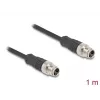 Netwerkkabel DeLOCK M12 kabel X-gecodeerd 8-polig stekker naar stekker Cat5e 1 m zwart