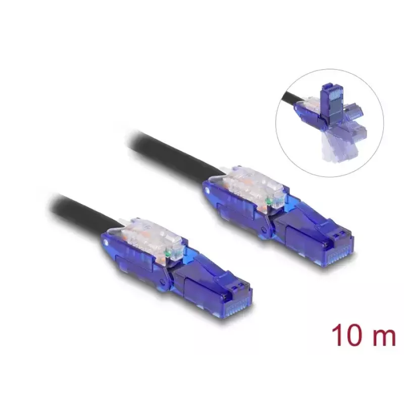 Netwerkkabel DeLOCK 80931 RJ-45 Cat6 10 m zwart paars