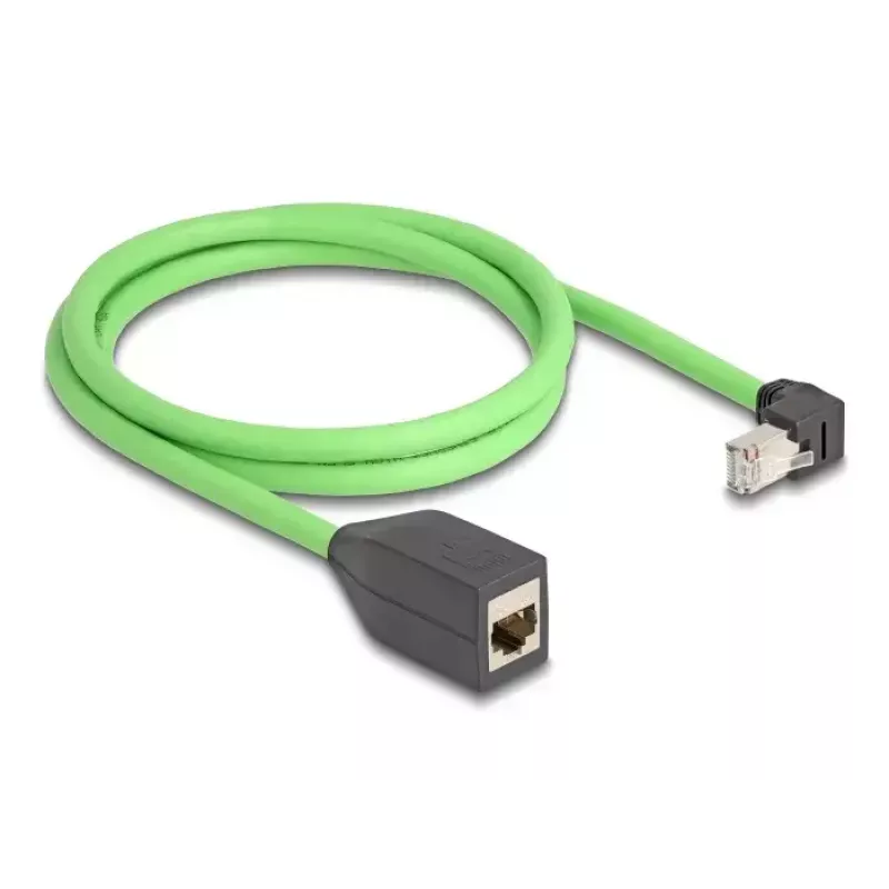 Netwerkkabel DeLOCK 80886 RJ-45 Cat6a 1m zwart groen