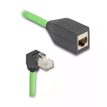 Netwerkkabel DeLOCK 80886 RJ-45 Cat6a 1m zwart groen