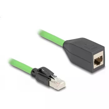Netwerkkabel DeLOCK RJ45 Cat.6A stekker naar bus 2m groen