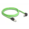 Netwerkkabel DeLOCK 80892 RJ-45 Cat6a 1 m zwart groen