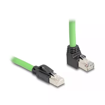 Netwerkkabel DeLOCK 80892 RJ-45 Cat6a 1 m zwart groen