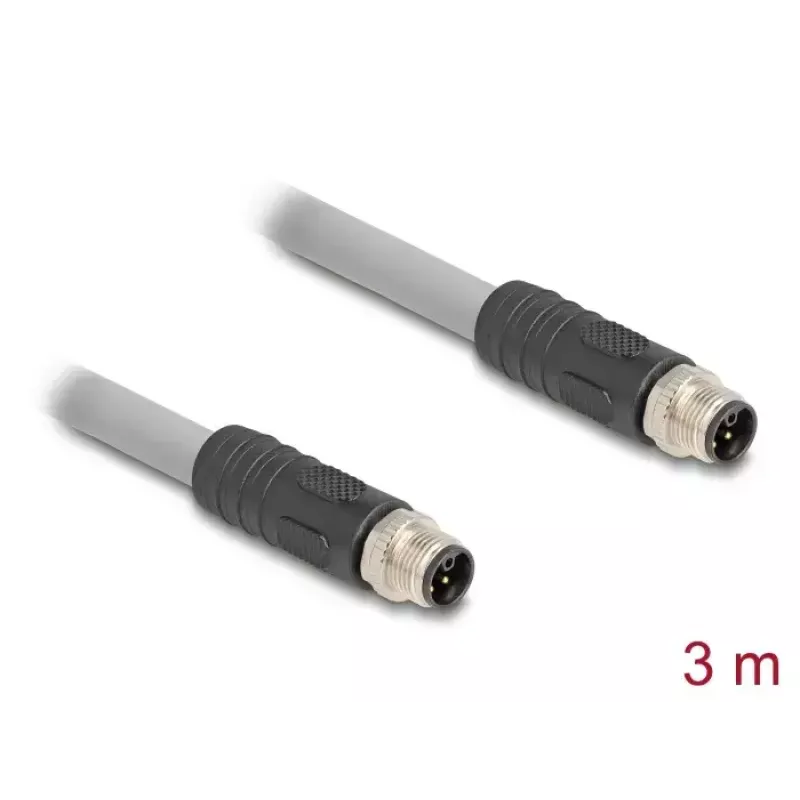 DeLOCK 80534 sensor-/actorkabel 3 m RST M12 grijs