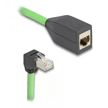 Netwerkkabel DeLOCK 80887 RJ-45 Cat6a 2m zwart groen