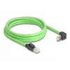 Netwerkkabel DeLOCK RJ45 Cat.6A stekker naar stekker naar boven afgewinkeld 2m groen