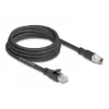 Netwerkkabel DeLOCK 80580 M12 RJ-45 Cat5e 3 m zwart