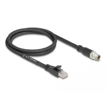 Netwerkkabel DeLOCK 80577 M12 naar RJ-45 Cat5e 1m zwart