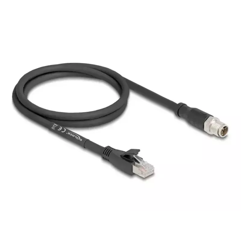 Netwerkkabel DeLOCK 80577 M12 naar RJ-45 Cat5e 1m zwart