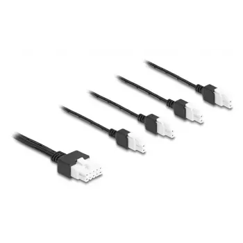 Netkabel DeLOCK 90173 zwart 1 m 4 x DC