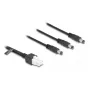 DeLOCK 90168 Kabel Mini-Fit 6-pins naar 3x DC 5,5x2,5 mm stekker, 1 m, zwart