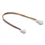 DeLOCK 90870 Ventilatorverlengkabel 3-pins, male naar female, connectorlengte 13 mm, 30 cm