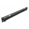 DELOCK 19 inch 1U kabelmanagement-borstelstrip, onderzijde open, gereedschapsloos, metaal, zwart