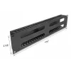 Kabelmanagement-routingpaneel 19 inch 2U DELOCK metaal zwart met 4 openingen