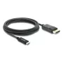 DELOCK coaxiale USB Type-C naar DisplayPort-kabel (DP Alt Mode) 4K 60 Hz, 2 m, zwart