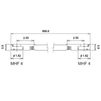 Coaxkabel DeLOCK 89646 0,5 m MHF IV HSC MXHP32