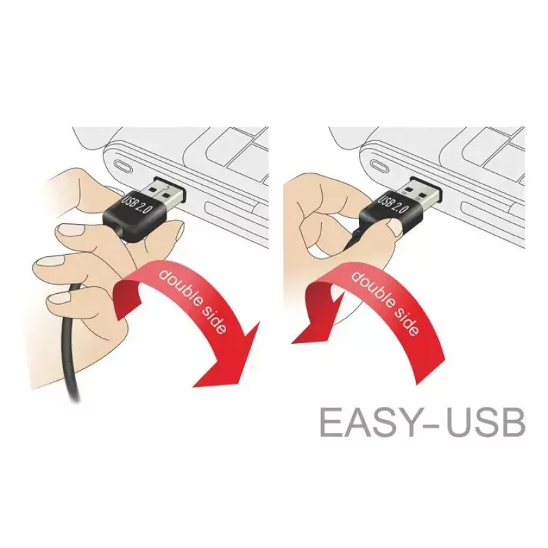 USB-kabel DeLOCK 83856 USB 2.0 2 m USB A Micro-USB B zwart