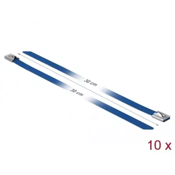 Kabelbinder DeLOCK 18798 staal blauw 300 mm 10 stuks