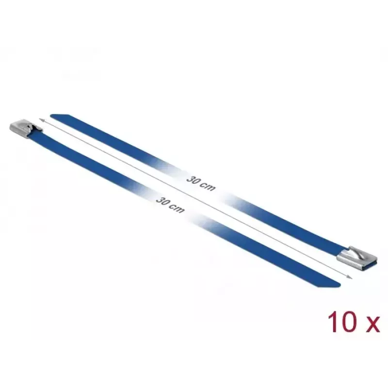 Kabelbinder DeLOCK 18798 staal blauw 300 mm 10 stuks