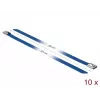 Kabelbinder DeLOCK 18800 staal blauw 500 mm 10 stuks