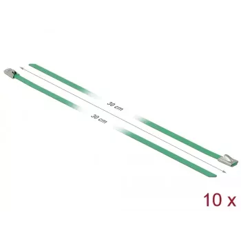 Kabelbinder DeLOCK 18802 staal groen 300 mm 10 stuks