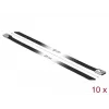 Kabelbinder DeLOCK 18814 roestvrij staal zwart 300 mm 10 st.