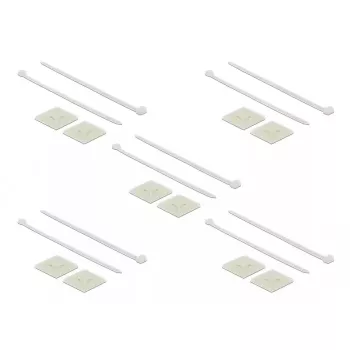 Kabelbindermontage DeLOCK 18679 wit nylon 10 stuks