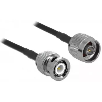 Coaxkabel LMR195 DeLOCK 90425 10 m zwart grijs