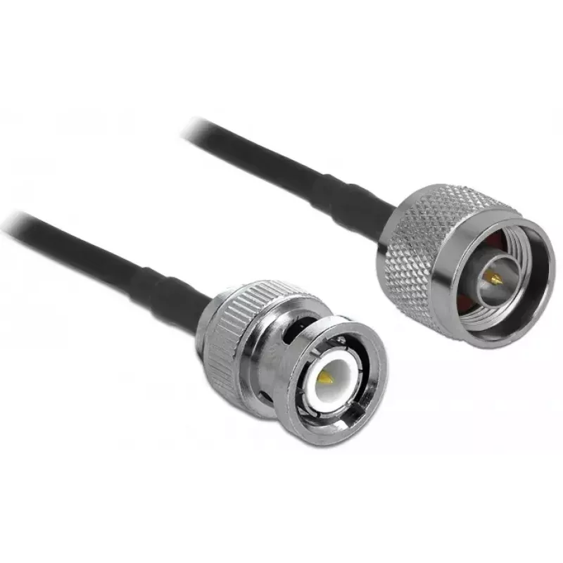 Coaxkabel LMR195 DeLOCK 90425 10 m zwart grijs
