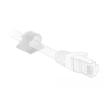 Kabelklem DeLOCK 60178 wit 10 stuks
