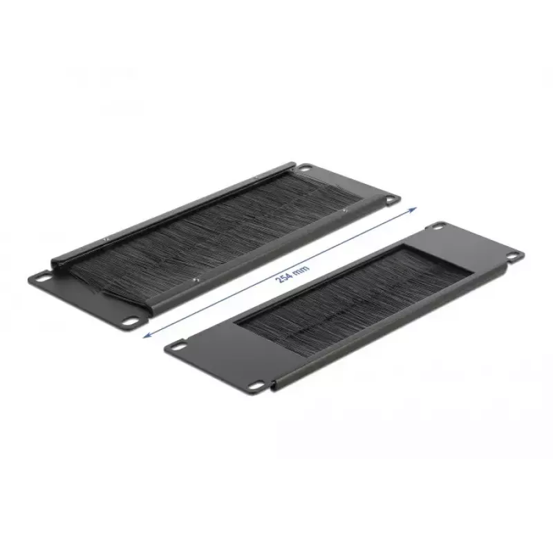 Brush panel DeLOCK 10 inch kabelmanagement-borstelstrip 2U zwart
