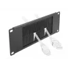 Brush panel DeLOCK 10 inch kabelmanagement-borstelstrip 2U zwart