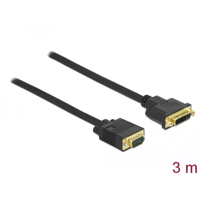DVI-naar-VGA-kabel DeLOCK 86758 3m