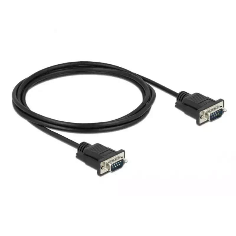 Seriële kabel DeLOCK 86574 zwart 2 m RS-232 Sub-D9