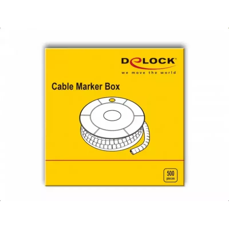 Kabelmarkeerder DeLOCK 18355 geel kunststof 500 stuks