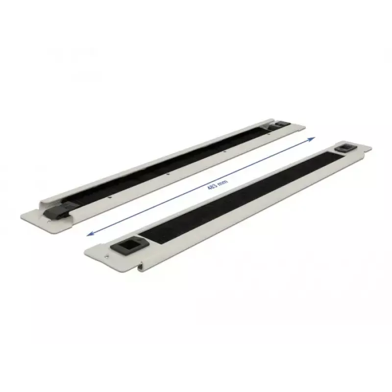 Kabelmanagement-paneel DeLOCK 19 inch kabelmanagement-borstelstrip gereedschapsloos 1U grijs