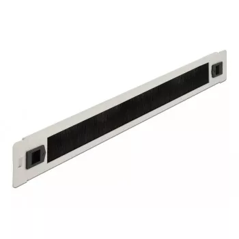 Kabelmanagement-paneel DeLOCK 19 inch kabelmanagement-borstelstrip gereedschapsloos 1U grijs