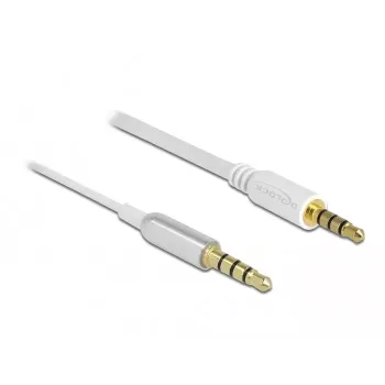 Audiokabel DeLOCK 66073 0,5 m 3,5 mm zilver wit