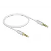 Audiokabel DeLOCK 66073 0,5 m 3,5 mm zilver wit