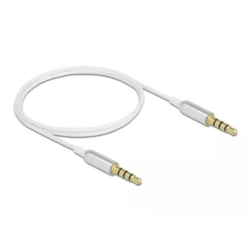 Audiokabel DeLOCK 66073 0,5 m 3,5 mm zilver wit