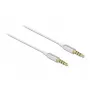 Audiokabel DeLOCK 66073 0,5 m 3,5 mm zilver wit