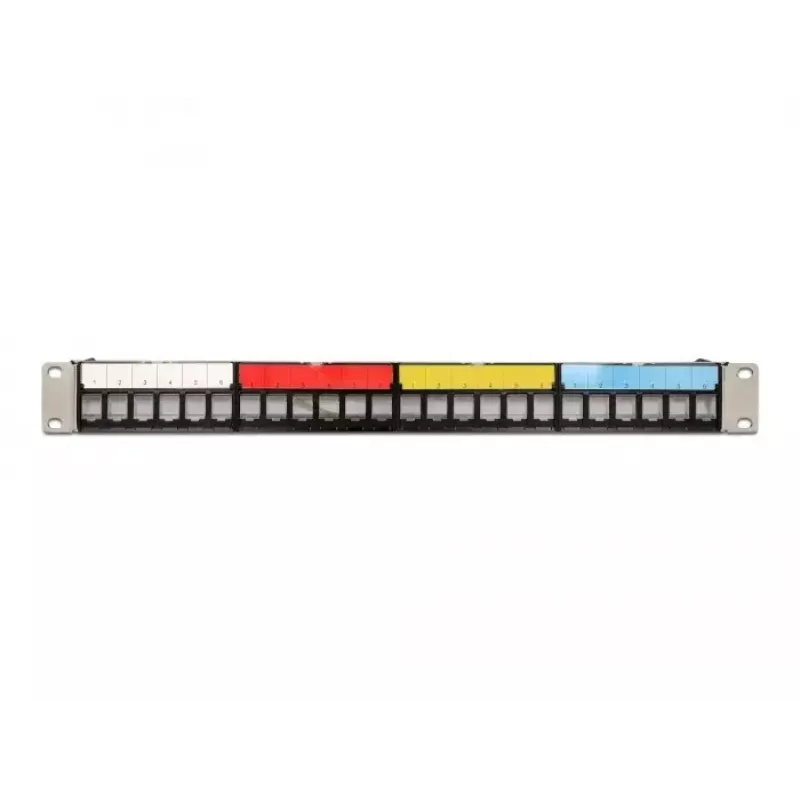 Patchpaneel DeLOCK 19 inch 24 poorten met kabelgeleidingsrail