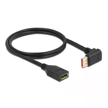 DisplayPort-verlengkabel DeLOCK 90° naar beneden afgeschuind 8K 1m