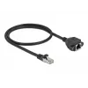Netwerk-verlengkabel DeLOCK Cat.6A 50 cm zwart